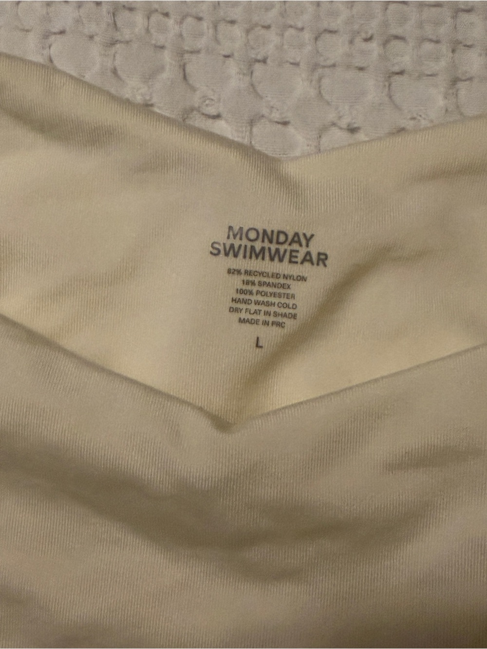 Monday Swimwear Cream Underwire Bikini Top with High-Cut Brief - Picture 7 of 7